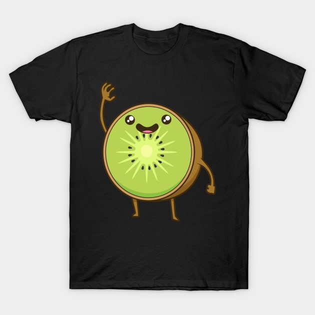 Kawaii Cartoon Kiwi T-Shirt by Modern Medieval Design